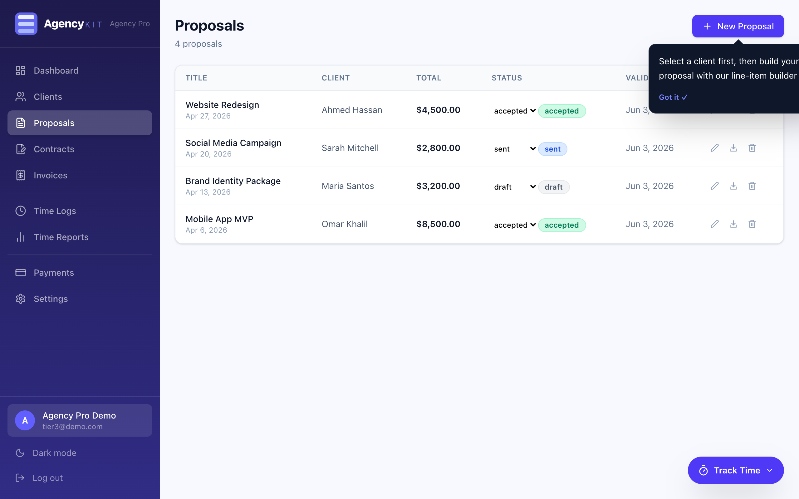 AgencyKit Proposals
